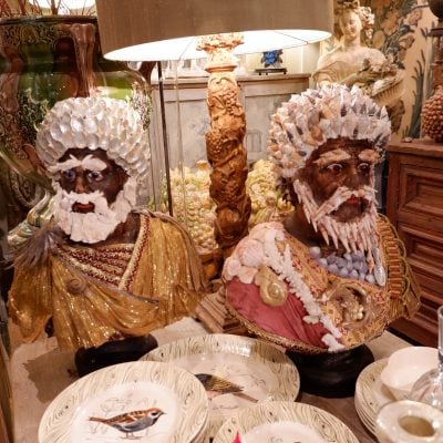 Service de Giens décor "oiseaux et faux-bois" ca.1950 – Image 3
