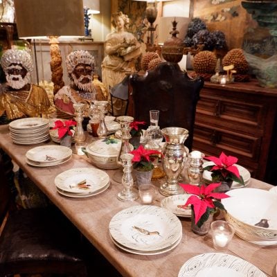 Service de Giens décor "oiseaux et faux-bois" ca.1950 – Image 2