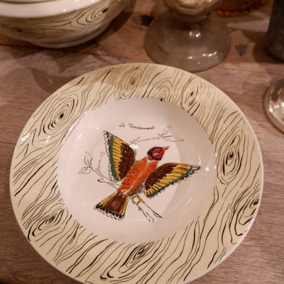 Service de Giens décor "oiseaux et faux-bois" ca.1950 – Image 7