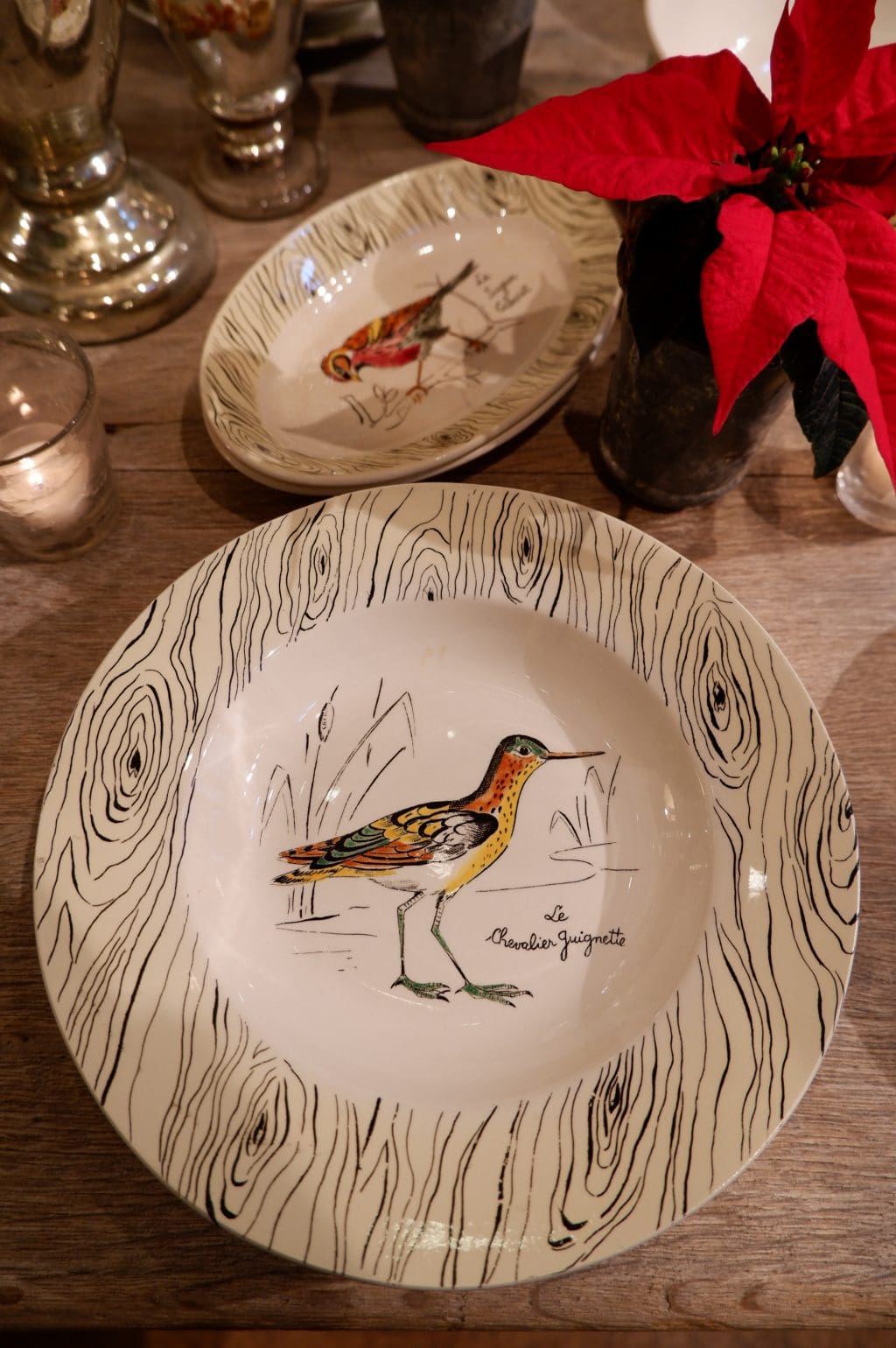 Service de Giens décor "oiseaux et faux-bois" ca.1950 – Image 5