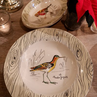Service de Giens décor "oiseaux et faux-bois" ca.1950 – Image 5