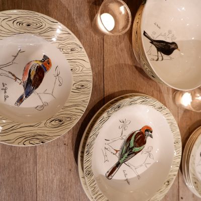 Service de Giens décor "oiseaux et faux-bois" ca.1950 – Image 4