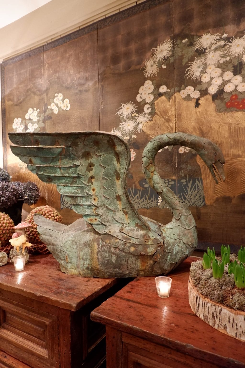 Large grey-green copper swan ca.1800 - Picture 4