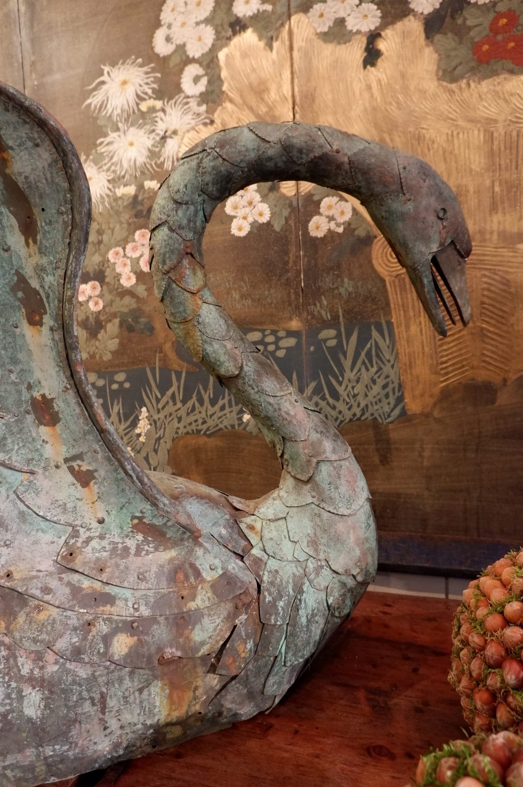 Large grey-green copper swan ca.1800 - Picture 2