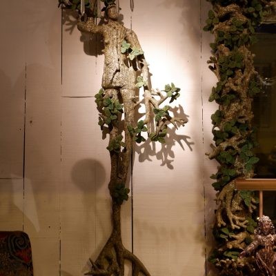 Paire d’appliques Mi-homme Mi-arbre par Edouard Chevalier