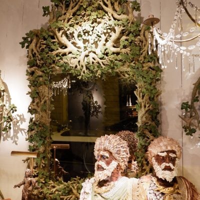 Green leaves mirror by Edouard Chevalier
