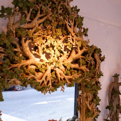 Green leaves mirror by Edouard Chevalier
