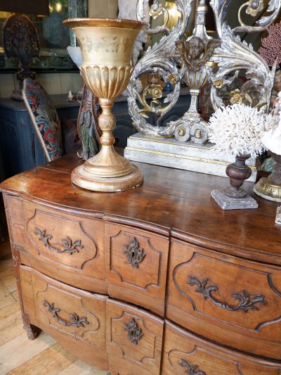 Large Louis XIV period waxed walnut chest of drawers