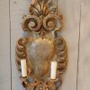 Paire d'applique en bois sculpté doré "motif coeur" - Italie XVIIIE – Image 3