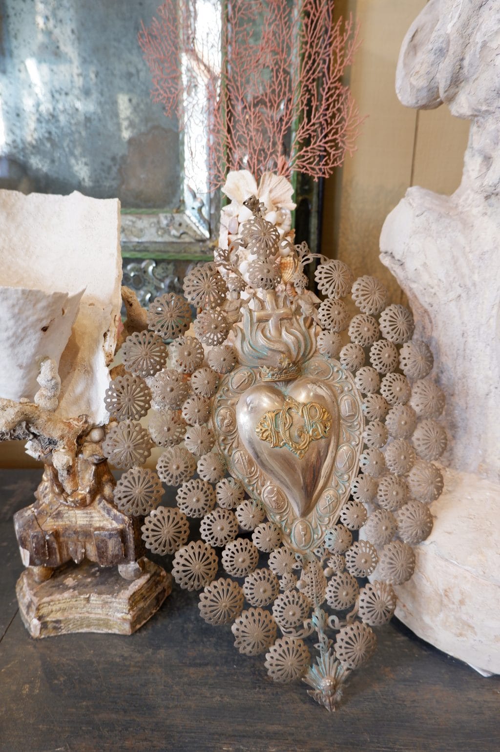 Large Italian Ex-Voto in openwork metal from the 19th century - Image 5