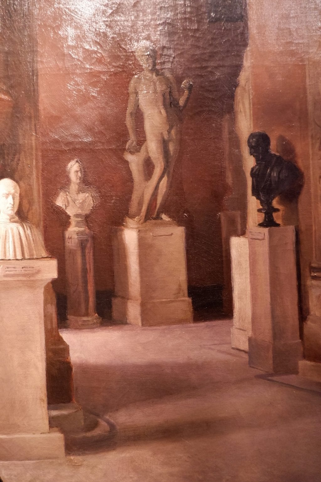 Huile sur toile  "scène de musée" par Ellen Jollin ca.1890 – Image 6