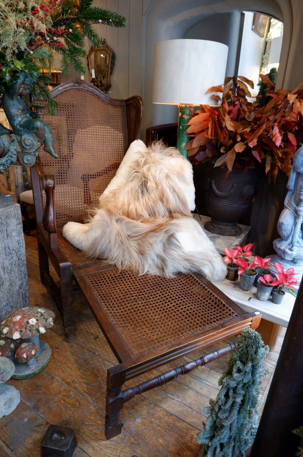 Large Louis XIV armchair with cane ears ca.1700