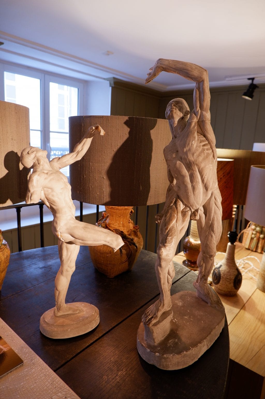 Collection de 2 écorchés en plâtre fin XIXe