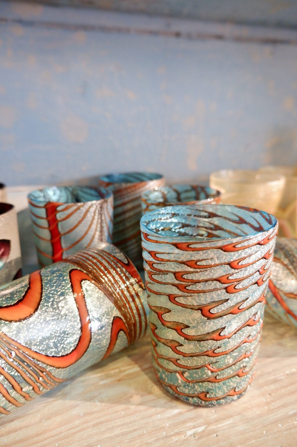 Murano glass beakers - unique pieces for the gallery