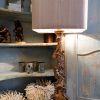 Une paire de lampes éléments plats XVIIIE à la feuille d'argent + aj en soie grise – Image 4