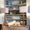 Une paire de lampes éléments plats XVIIIE à la feuille d'argent + aj en soie grise – Image 2