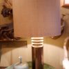 Lampe en céramique émaillée marron métalisé + AJ cylindre – Image 5