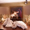 Paire de lampes "Coqs de combat" par Jansen en laiton doré + aj cylindre – Image 7