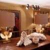 Paire de lampes "Coqs de combat" par Jansen en laiton doré + aj cylindre – Image 8