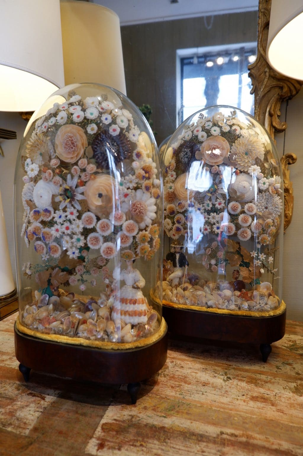 Une paire de globes compositions de coquillages période Victorienne ca.1880 – Image 9