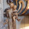 Statue de Saint-Antoine de Padoue en bois sculpté et peint - Italie XVIIIe – Image 2