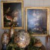 Paire de grandes scène nature-mortes Italiennes époque XVIIIe