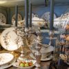 Paire de grands bougeoirs en argent XIXe