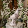 2 grands pigeons en ciment peint ca.1900