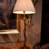 Lampes "brindille" en métal bronze + A/J soie plissée ca.1960 – Image 6