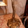 Lampes "brindille" en métal bronze + A/J soie plissée ca.1960 – Image 2