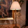 Lampes "brindille" en métal bronze + A/J soie plissée ca.1960 – Image 3