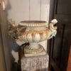 Suite de 4 vasques à anses "l'enfant & l'oiseau" en fonte vert pâle - France fin XIXe – Image 13