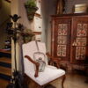 Paire de fauteuils Genois periode Louis XV recouverts de lainage – Image 3