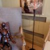 Bougeoir fleur en bronze et verre moulé ca.1980