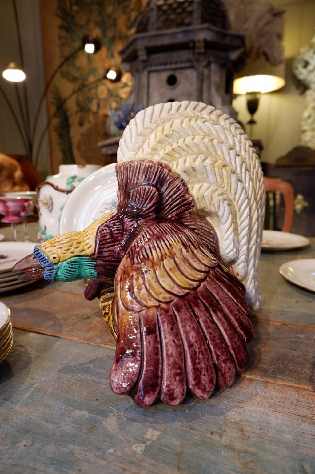 Glazed ceramic bird of paradise, signed Gunnar Nylund for RORSTRAND ca.1960 - Image 3