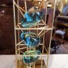 Lampe cage en laiton doré & verre par RG RIDA – Image 5