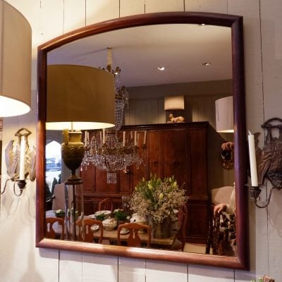 Large smoked wood mirror ca.1900