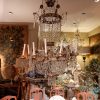 Grand lustre Italien Néo-classique couronnes en métal doré & cristal taillé - Début XIXe – Image 11