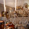 Grand lustre Italien Néo-classique couronnes en métal doré & cristal taillé - Début XIXe – Image 12