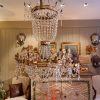 Grand lustre Italien Néo-classique couronnes en métal doré & cristal taillé - Début XIXe – Image 15