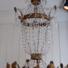 Grand lustre Italien Néo-classique couronnes en métal doré & cristal taillé - Début XIXe – Image 5