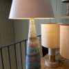 GRANDE LAMPE EN CERAMIQUE DE SAN POLO EMAILLEE BLEUE DEGRADE - ITALIE CA.1950