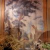 Toile peinte fin XVIIIe décor paysage pastel aux oiseaux – Image 2