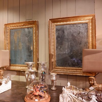 PAIRE DE MIROIRS BOIS DORE ITALIENS CA.1880