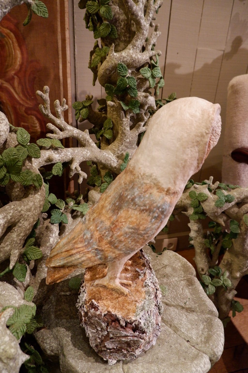 Chouette en papier maché peint - pièce unique – Image 5