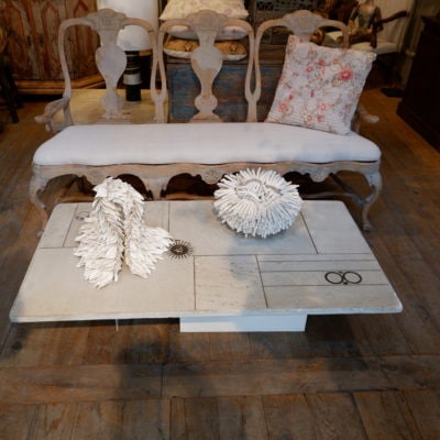 Large light-coloured stone coffee table by Paul Kingma ca.1980