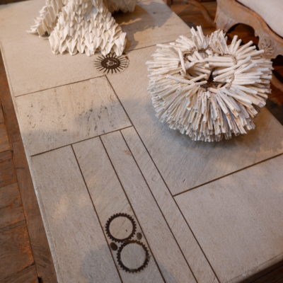 Large light-coloured stone coffee table by Paul Kingma ca.1980