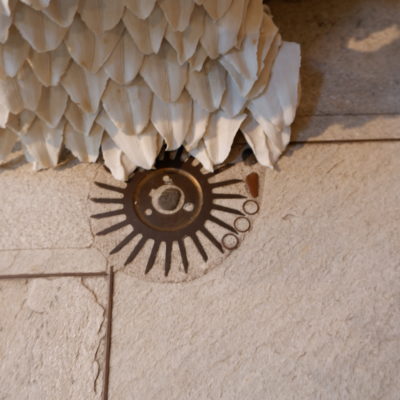 Large light-coloured stone coffee table by Paul Kingma ca.1980