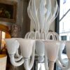 Grand lustre murano en verre soufflé blanc ca.1970 – Image 5