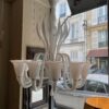 Grand lustre murano en verre soufflé blanc ca.1970 – Image 6